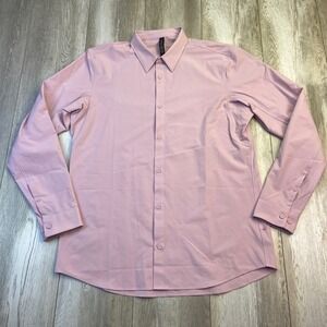 Lululemon New Venture Shirt mens XL Pink Long Sleeve Button Up Stretch Men